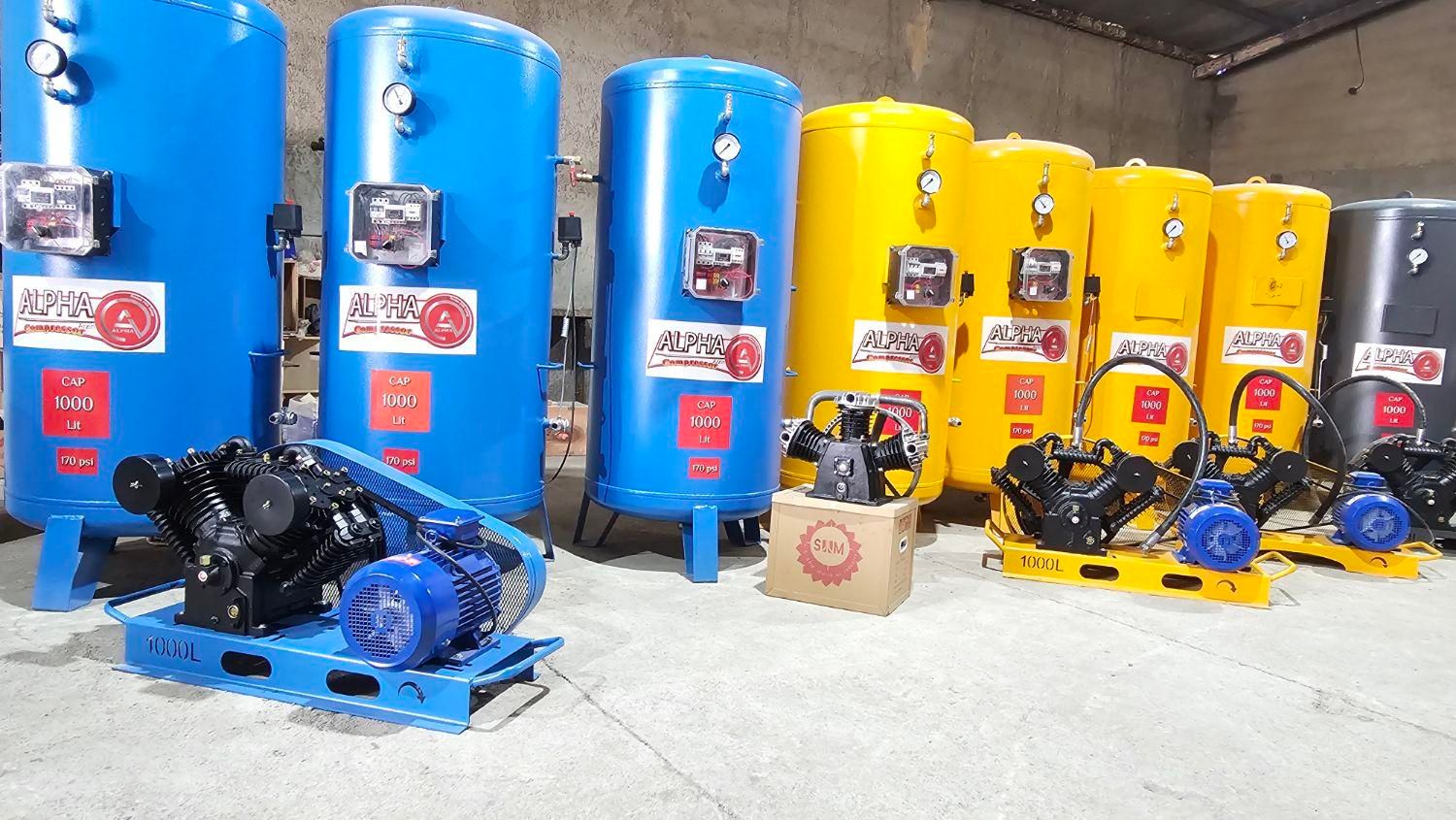 پمپ باد ۱۲۵۰ لیتری فشار قویcompressor الفا|ماشین‌آلات صنعتی|تهران, دولتخواه جنوبی|دیوار