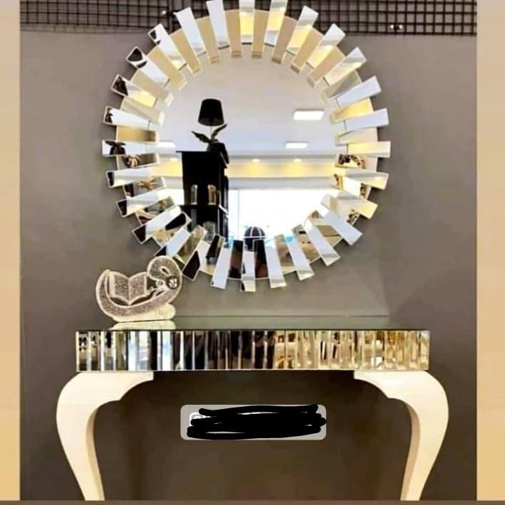 میز کنسول آینه مدل roya طلایی و سفید|بوفه، ویترین، کنسول|تهران, بازار|دیوار