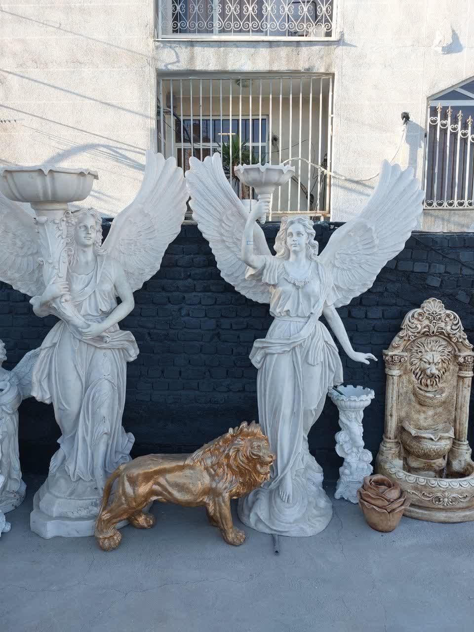 مجسمه فرشته بالدار فایبرگلاس مقاوم شیک محوطه ای|مصالح و تجهیزات ساختمان|شیراز, ابیوردی|دیوار