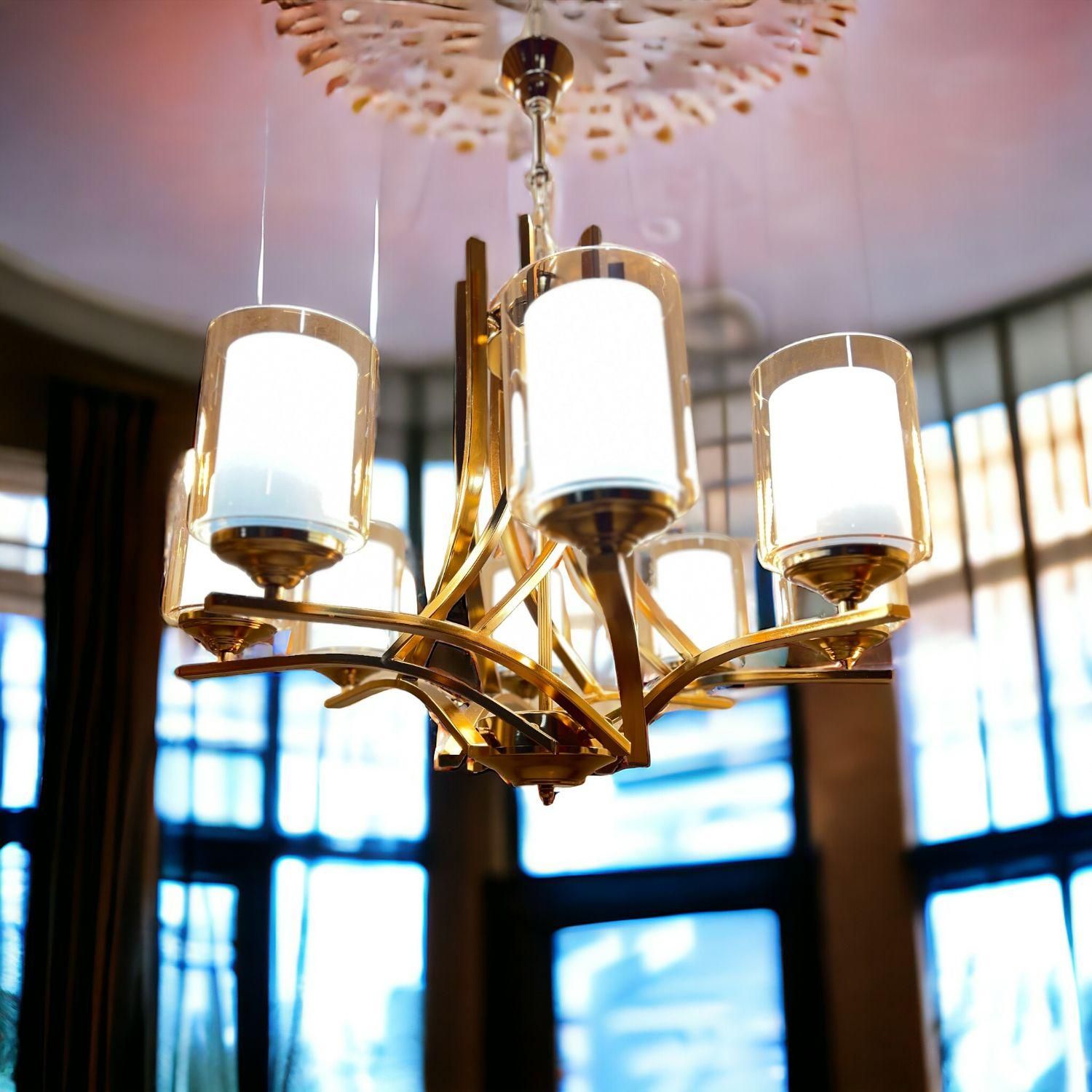 لوستر مدرن مدل پیچک|لوستر و چراغ آویز|کرج, حصارک بالا|دیوار