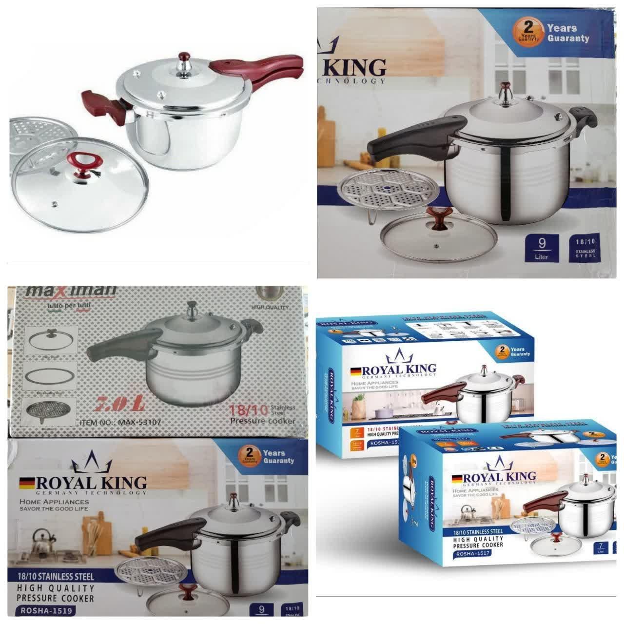 قابلمه زودپز مارک رویال کینگ آلمان تمام استیل بزرگ|ظروف پخت‌وپز|یزد, |دیوار