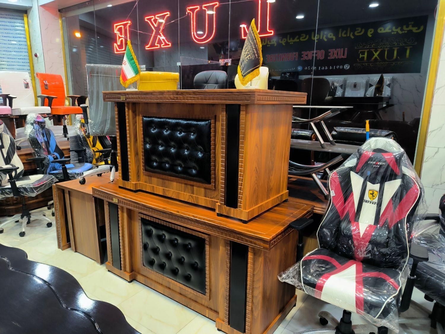 ست میز صندلی مدیریت مبلمان نیمست نیم ست اداری مبل|صندلی و نیمکت|خوی, |دیوار