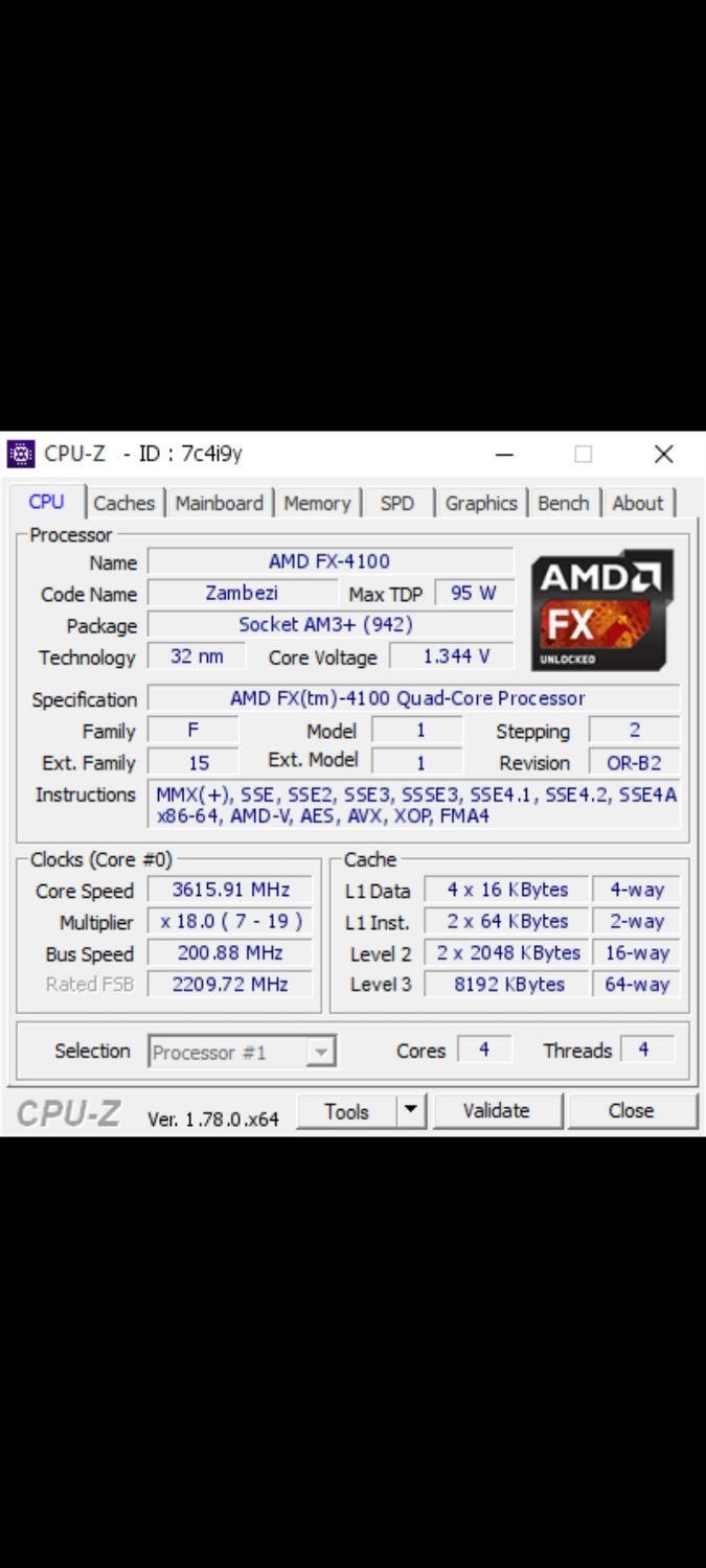 پردازنده (سیپیو) Cpu AMD FX4100 AM3plus|قطعات و لوازم جانبی رایانه|تهران, صفا|دیوار