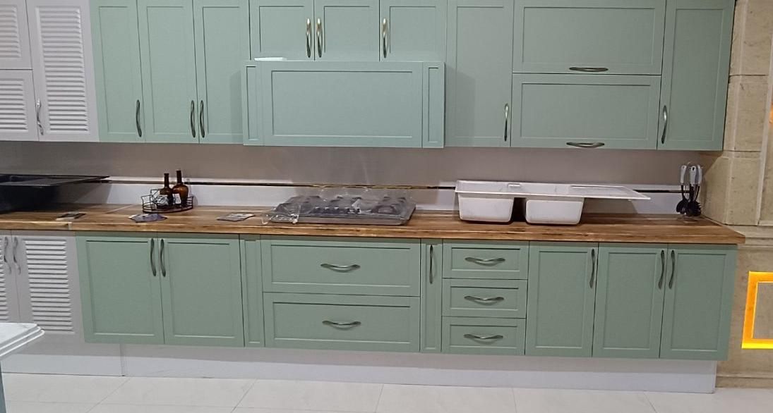 کابینت نئوکلاسیک سبز پسته ای|مصالح و تجهیزات ساختمان|کرج, چهارصد دستگاه|دیوار