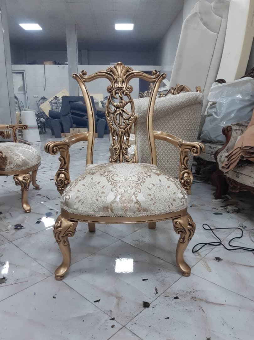 مبل استیل هفت نفره تمام چوب کلاسیک چپندر مصری|مبلمان خانگی و میز عسلی|رباط‌کریم, رباط‌کریم|دیوار
