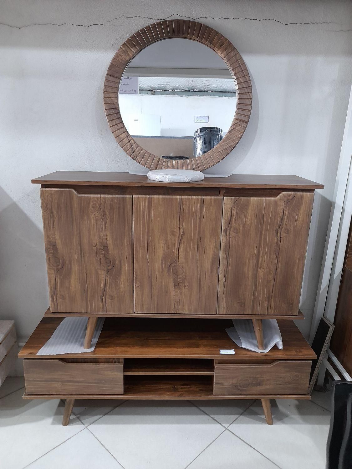 ست آینه کنسول و میز تلویزیون مینیمال* اثاث مارکت|بوفه، ویترین، کنسول|سیرجان, |دیوار