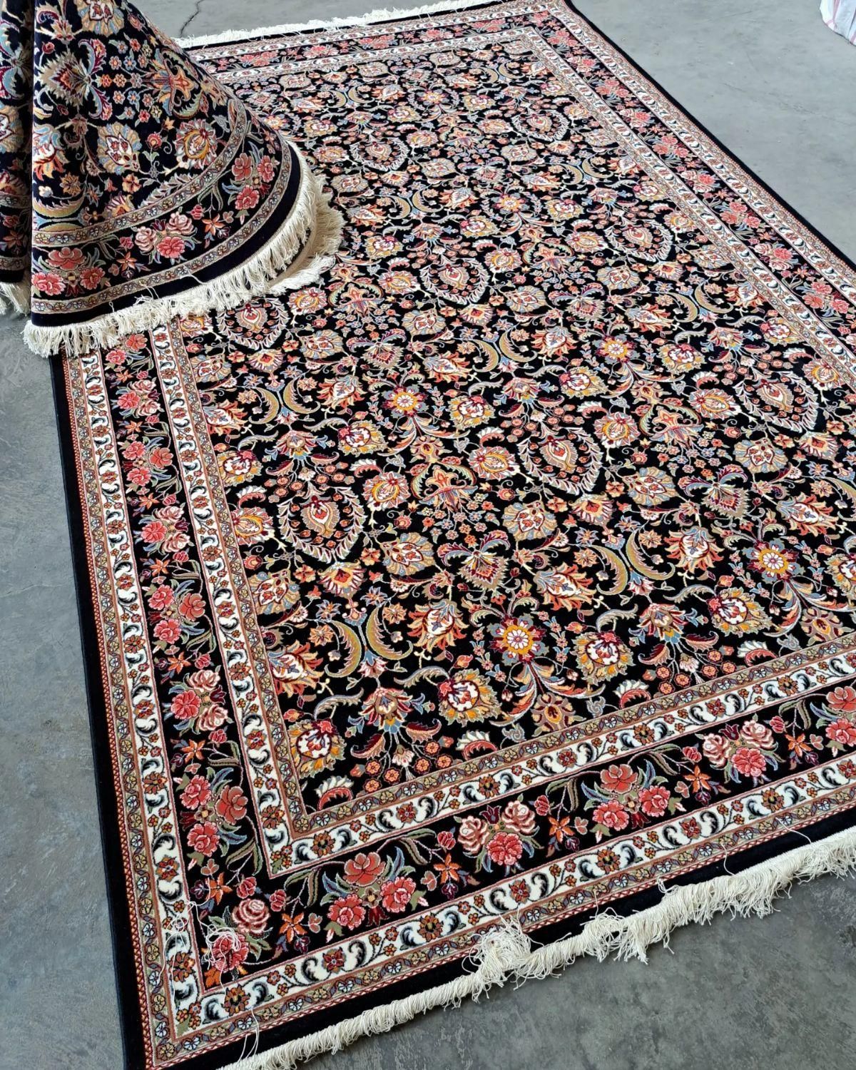 فرش ستاره کویریزد شاهکار ۷۰۰شانه افشان درباری|فرش|تهران, امام حسین|دیوار