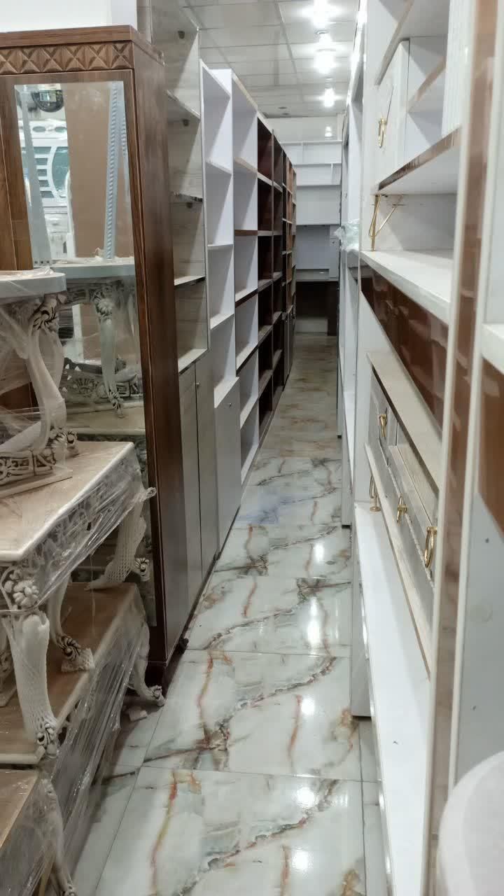 قفسه کتابخانه  ۴طبقه دربدار صنایع چوب و فلز حنفی|کتابخانه، شلف، قفسه‌های دیواری|قم, نیروگاه|دیوار