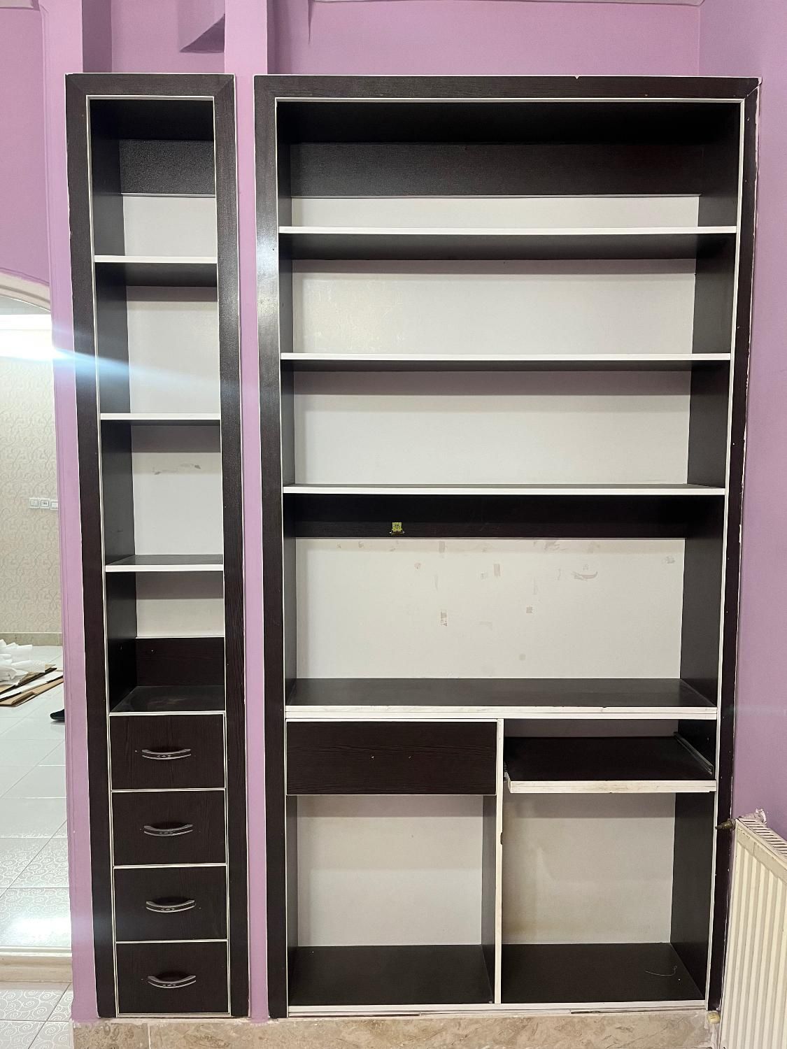 کتاب خانه تمیز و شیک|کتابخانه، شلف، قفسه‌های دیواری|سبزوار, ولیعصر (نجار آباد)|دیوار