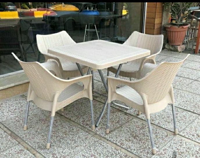 میز و صندلی پلاستیکی ناهارخوری حصیری|میز و صندلی غذاخوری|تهران, خرمشهر|دیوار