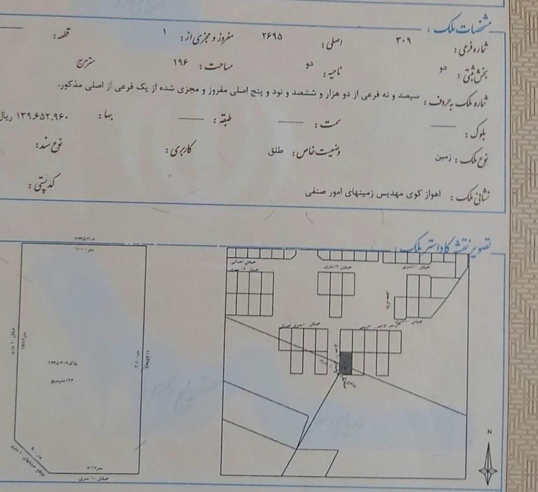 فروش دو پلاک زمین ۲۰۰ متری در امور صنفی کوی مهدیس|فروش زمین و ملک کلنگی|اهواز, اسلام آباد شرقی|دیوار