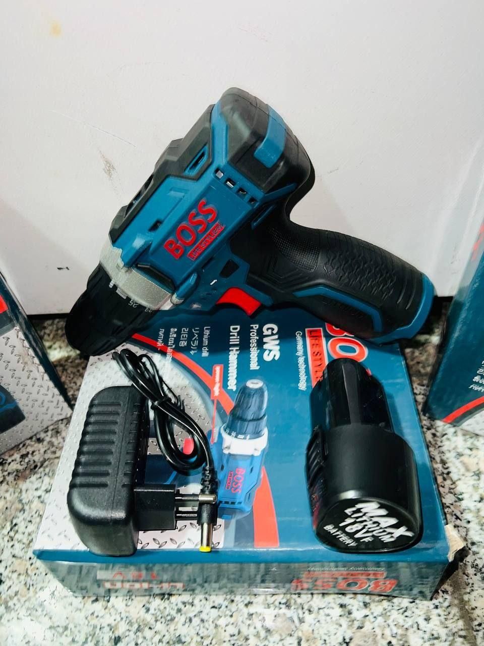 دریل شارژی 18ولت BOSS|ماشین‌آلات صنعتی|خرم‌آباد, |دیوار