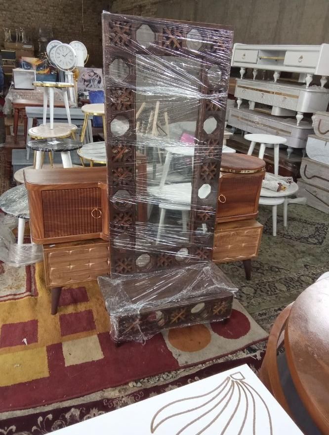 آینه کنسول مدل گره چینی چوب روسی تک و عمده|بوفه، ویترین، کنسول|شیراز, وزیرآباد|دیوار