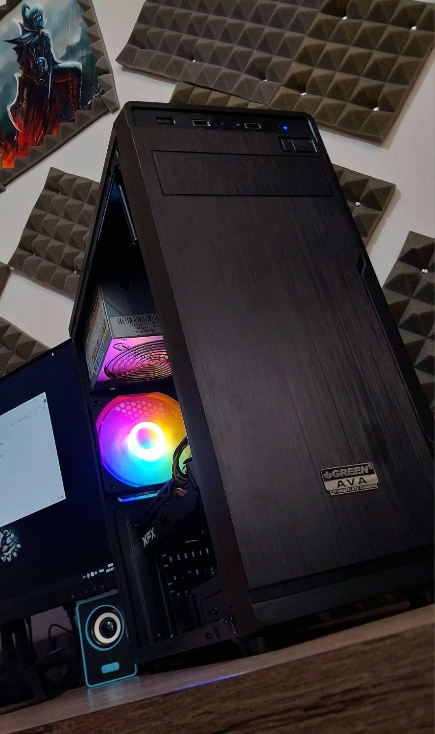 کیس گیمینگ/ 16گیگ رم/گرافیک RX580/گیم سنگین روز|رایانه رومیزی|قرچک, |دیوار