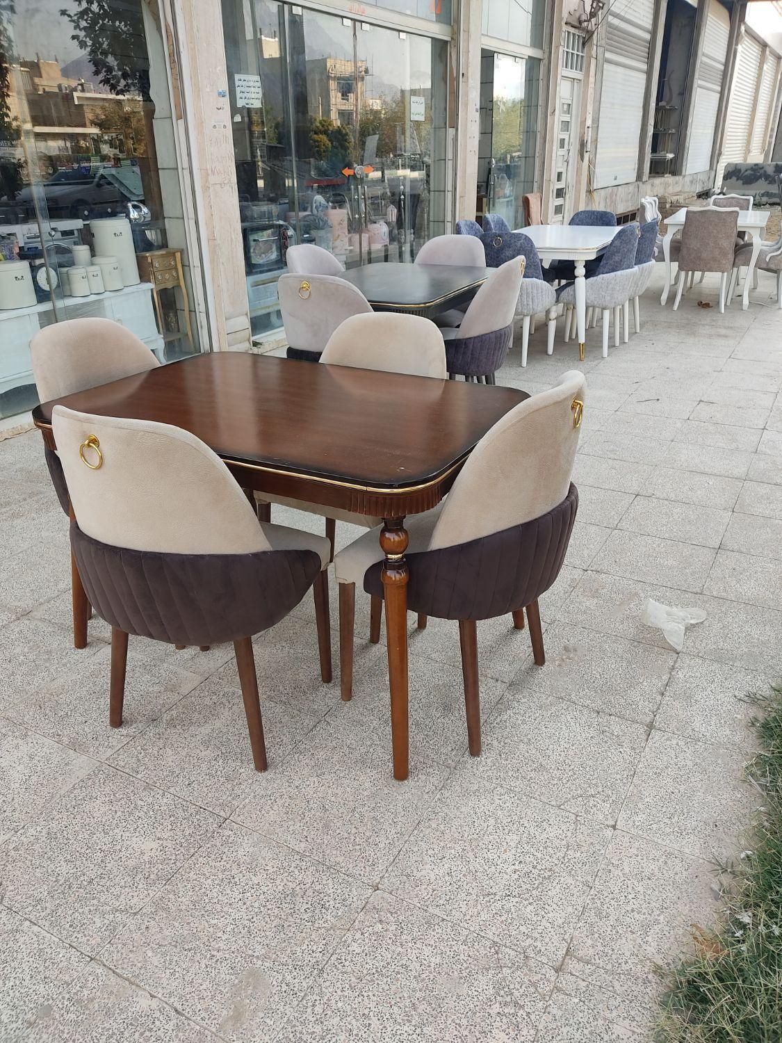 میز ناهار خوری غذا خوری میز صندلی دوقاب|میز و صندلی غذاخوری|خرمآباد, |دیوار