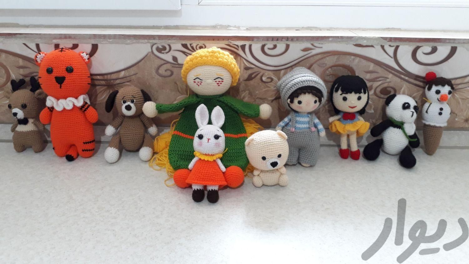 عروسک‌های بافتنی|اسباب‌ بازی|قرچک, |دیوار