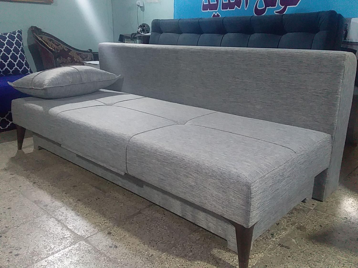 مبل تختخوابشو تخت خواب شو تختشو طوسی رنگ|مبلمان خانگی و میز عسلی|تهران, اتحاد|دیوار