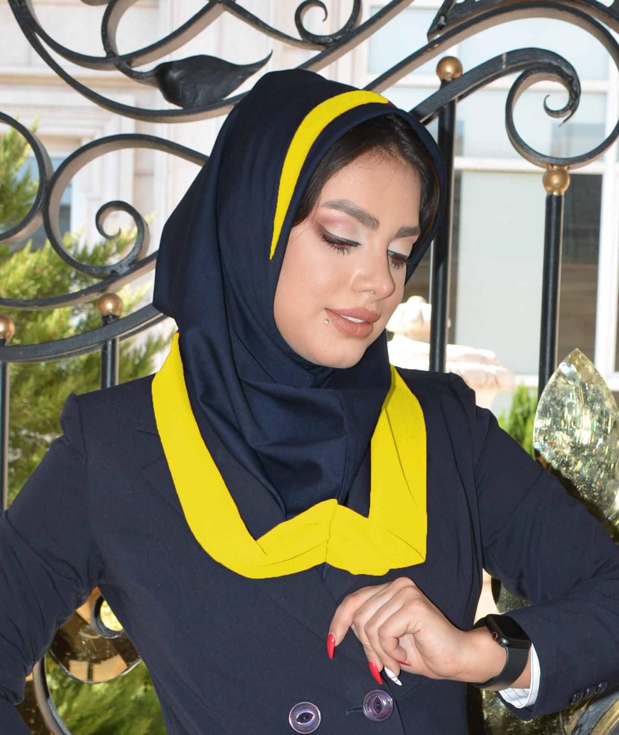 مقنعه تل دار شالدار|لباس|تهران, امام زاده حسن|دیوار