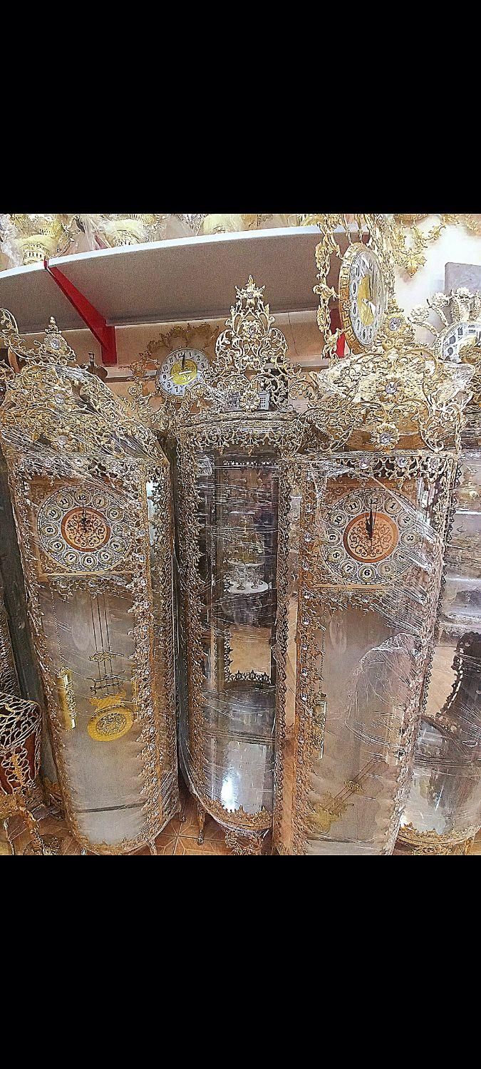بوفه و ساعت ایستاده برنز آنتیک برنجیان|بوفه، ویترین، کنسول|ارومیه, |دیوار