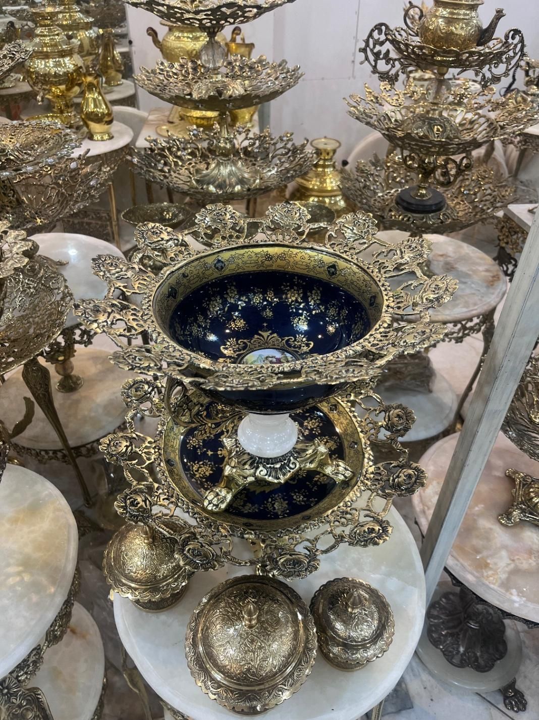 کاسه و بشقاب سرمه ای برنز|صنایع دستی و سایر لوازم تزئینی|کرج, المهدی|دیوار