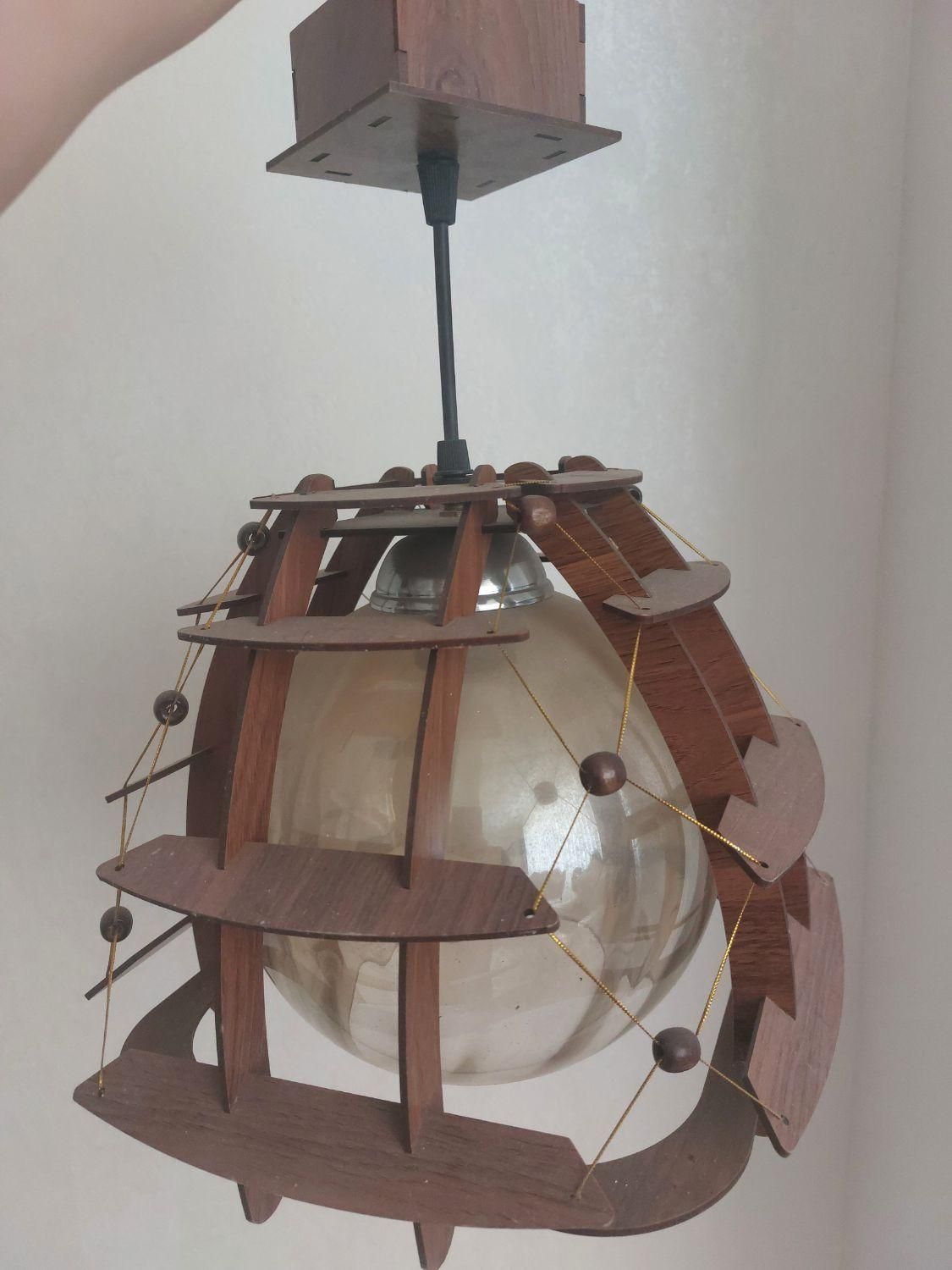 دو مدل لوستر چوبی مناسب آشپزخانه و اتاق خواب|لوستر و چراغ آویز|تهران, چیتگر|دیوار