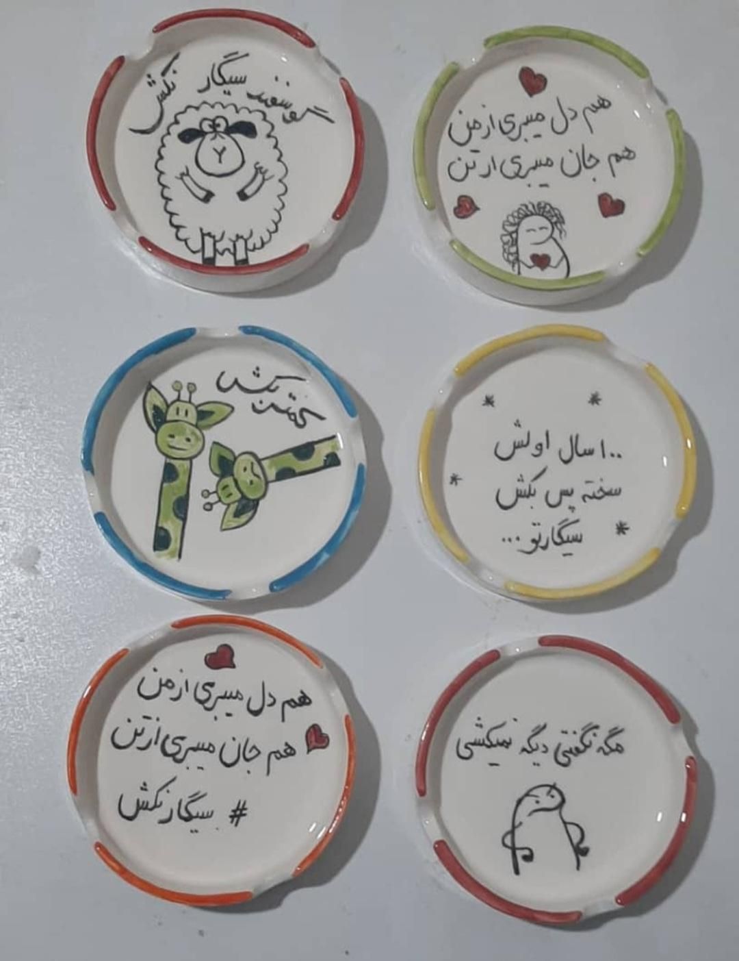 زیر سیگاری سرامیکی رنگ کوره ای|صنایع دستی و سایر لوازم تزئینی|کرج, شهرک اوج|دیوار