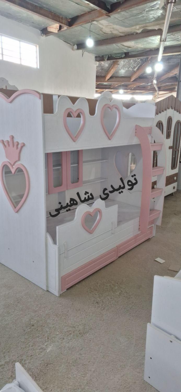 تخت دو طبقه ام دی اف 2طبقه|تخت و سرویس خواب|مشهد, خواجه ربیع|دیوار