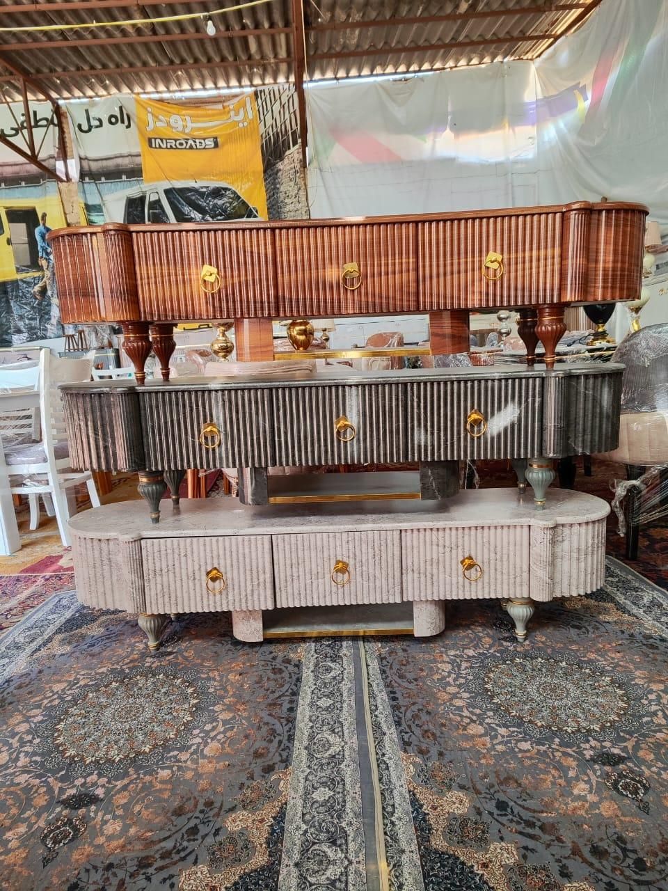 همه مدل میز تلویزیون سایز بزرگ 160 سانتی بغل گرد|میز تلویزیون|شیراز, وزیرآباد|دیوار