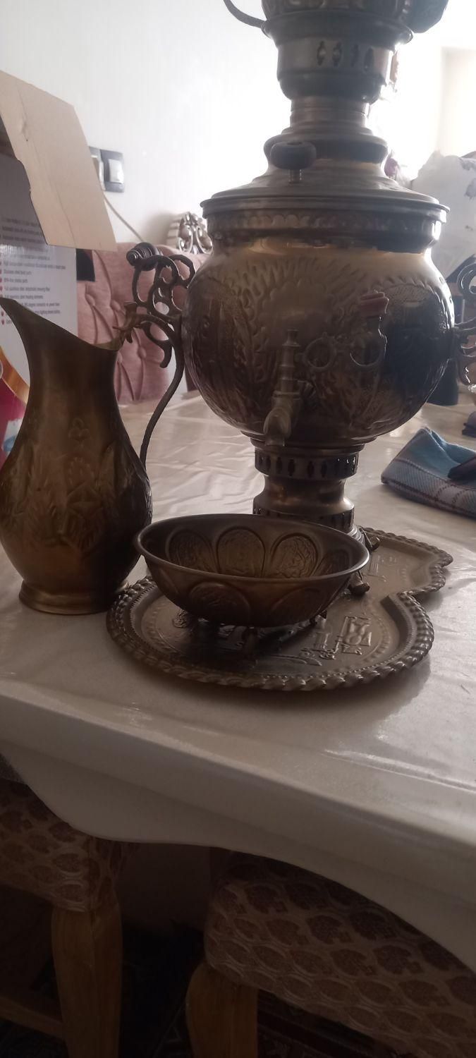 سماور ۶ لیتری و وسایل جانبی|سماور، چای‌ساز، قهوه‌ساز|قزوین, |دیوار