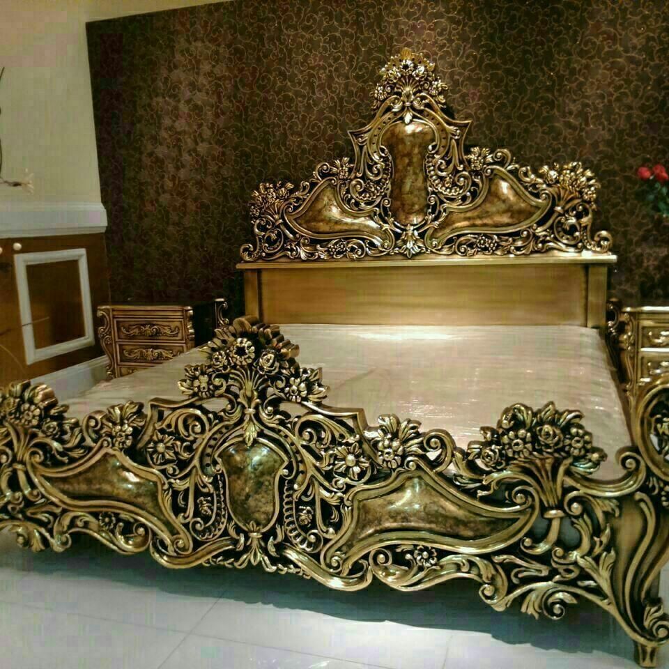 سرویس خواب تمام چوب مدل سه گل|تخت و سرویس خواب|تهران, یافت آباد جنوبی|دیوار