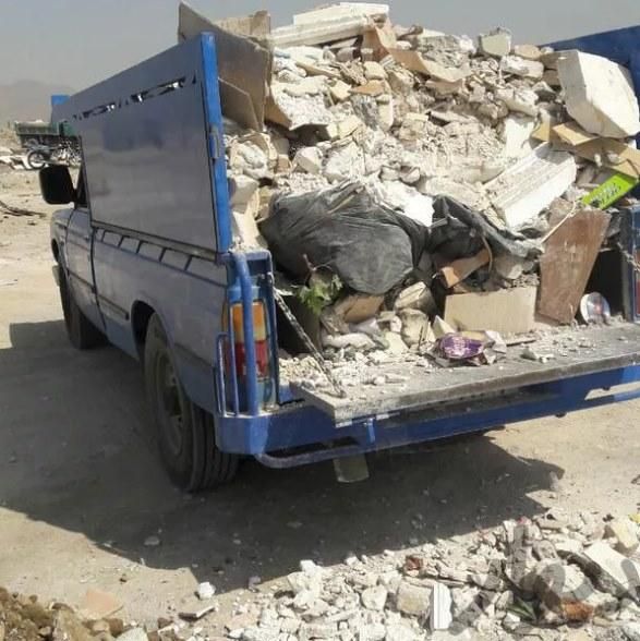 حمل خاک نخاله آجرماسه تیغه نیسان کمپرسی اتاق بزرگ|خدمات حمل و نقل|یزد, |دیوار