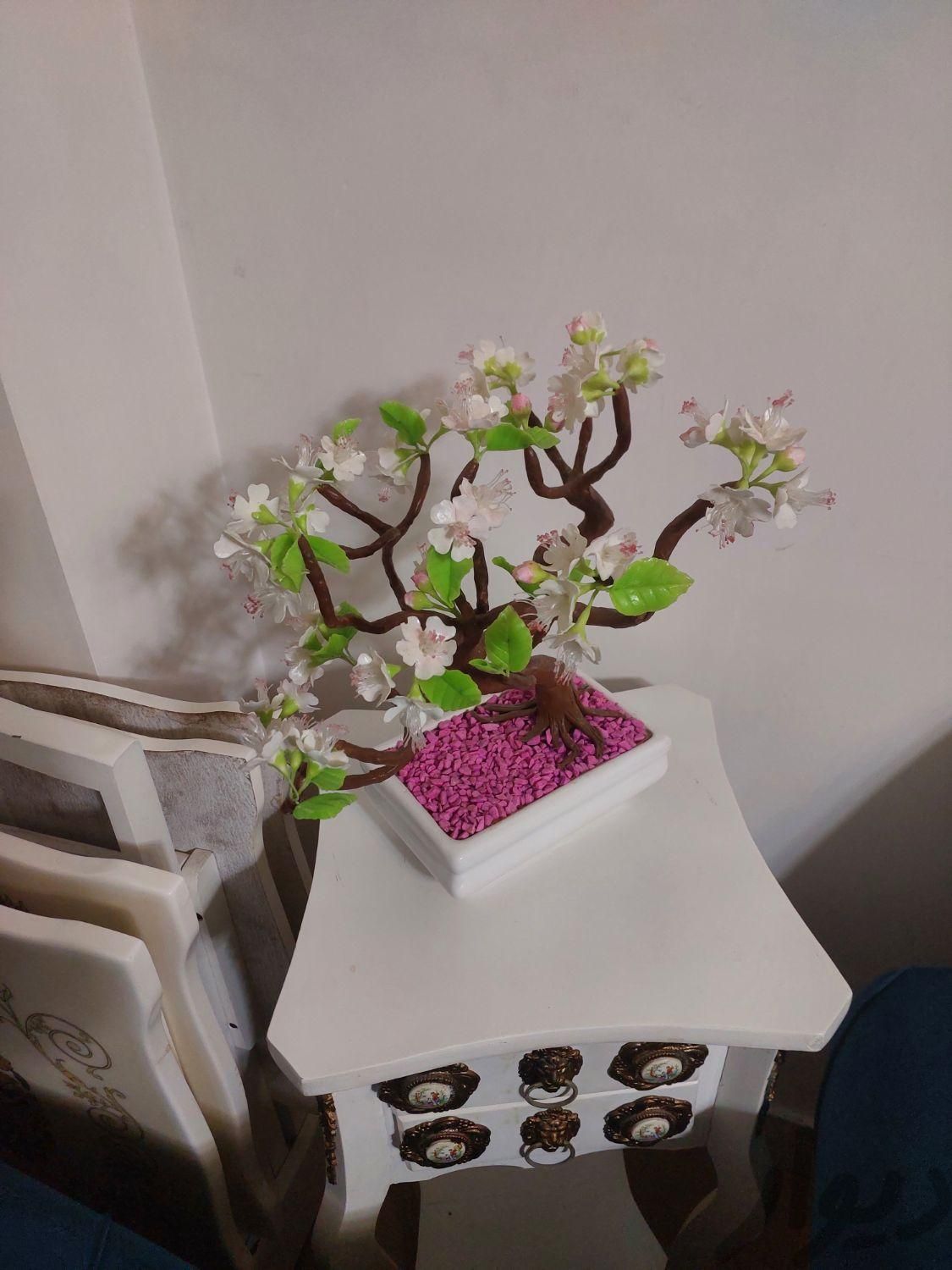 درخت سیب با شکوفه های زیبا|گل مصنوعی|رشت, پیرکلاچای|دیوار