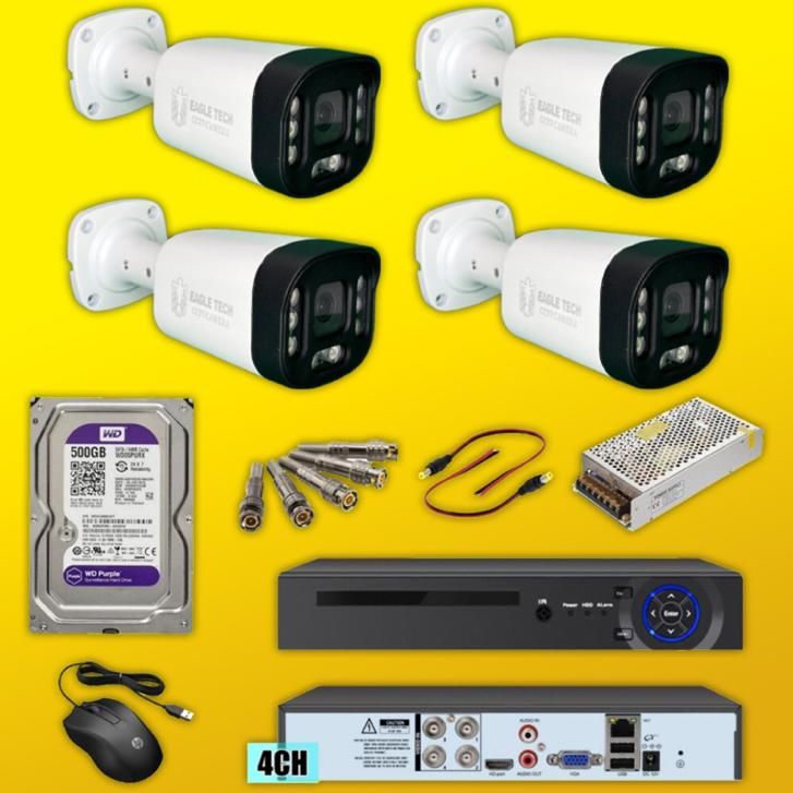 پکیج دوربین مداربسته 5MP میکروفن دار و رنگی|دوربین مداربسته|تهران, تهرانسر شرقی|دیوار