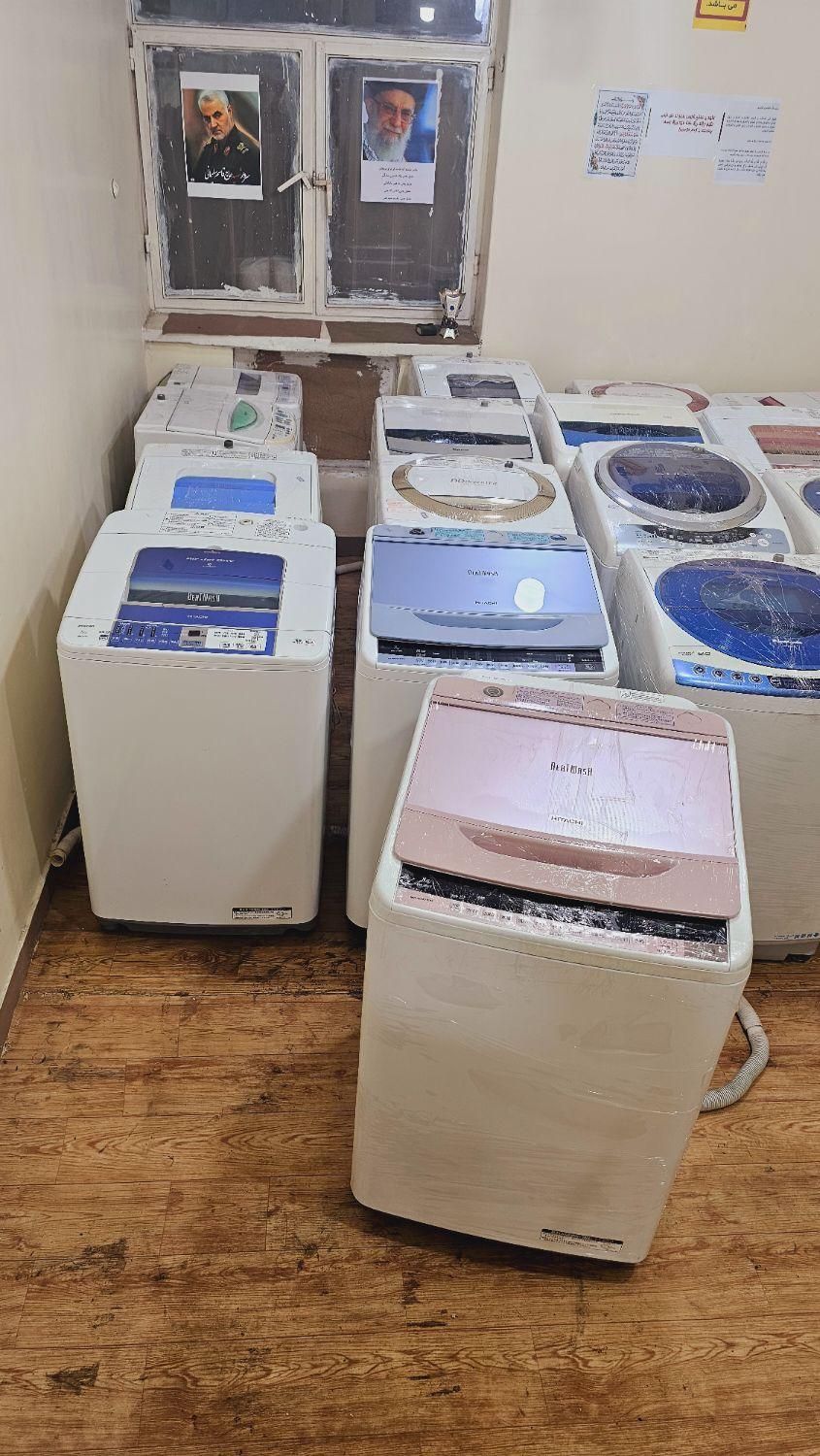 ماشین لباسشویی هیتاچی8 کیلو گیربکس فول اتوماتیک|ماشین لباسشویی و خشککن لباس|اهواز, سپیدار|دیوار