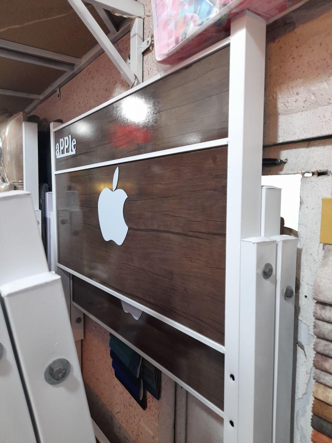 تختخواب دوطبقه فلزی اپل سفید|تخت و سرویس خواب|مشهد, رسالت|دیوار