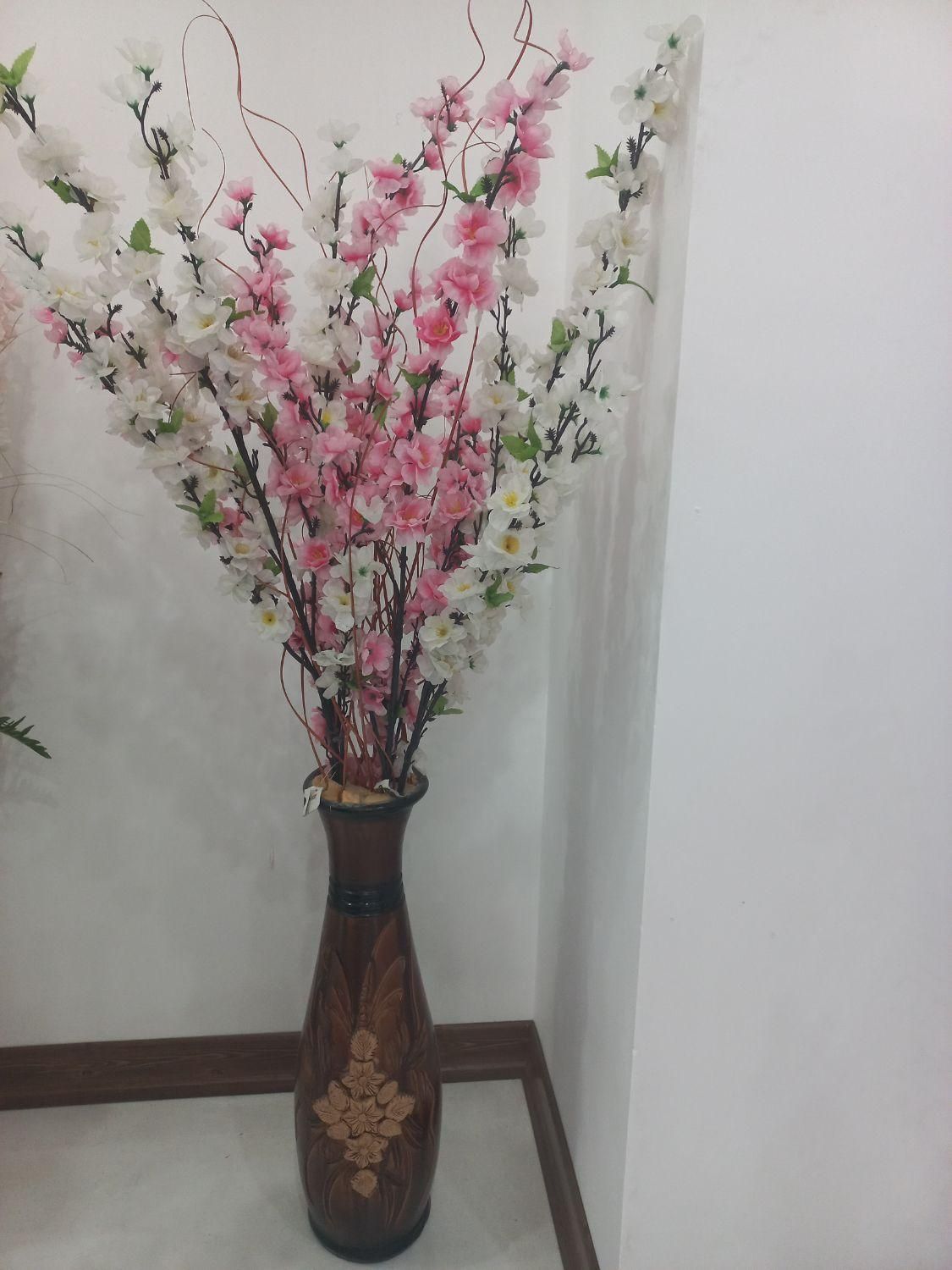 گلدان شیشه ای  وگلدان سفالی|گل مصنوعی|کرمان, |دیوار