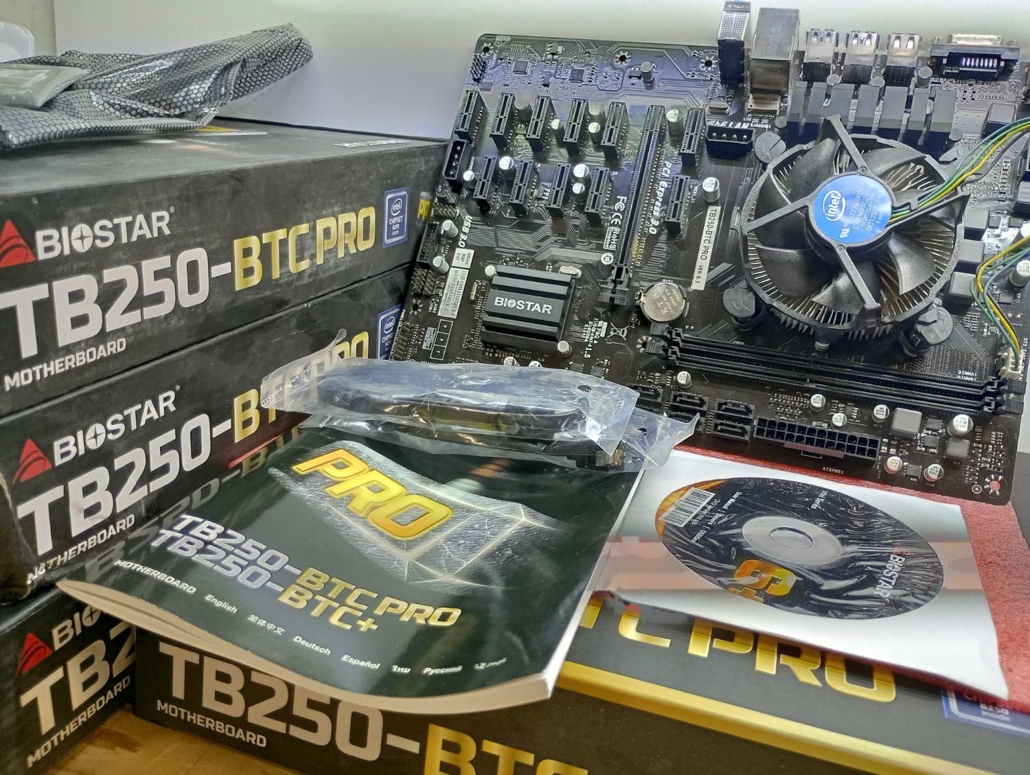 مادربورد بایواستار BIOSTAR TB250-BTC PRO + G4400|قطعات و لوازم جانبی رایانه|تهران, جمهوری|دیوار