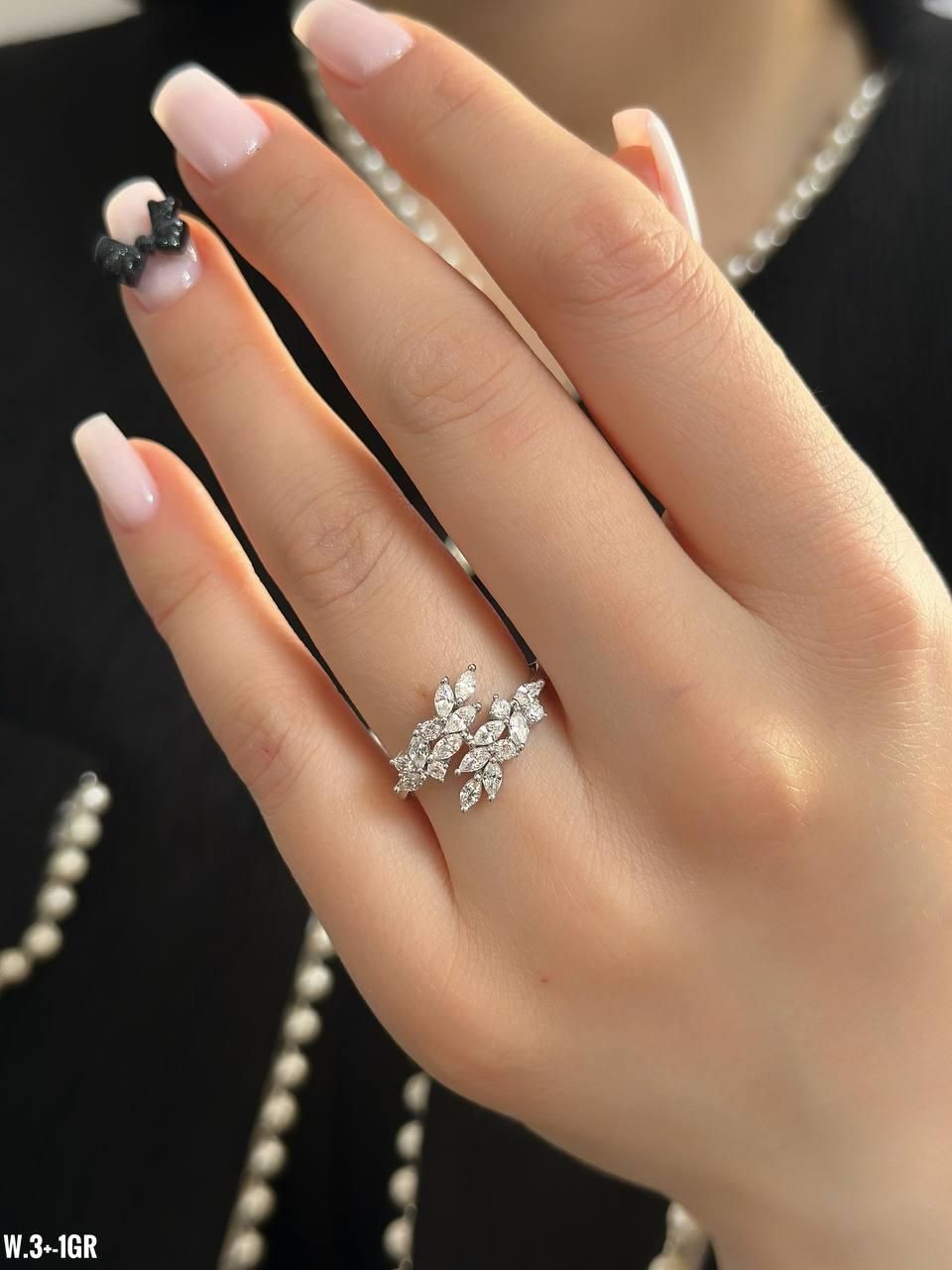 انگشتر نقره سایه زیبا اعیان جواهراتی بدون اجرت۱۰۲۹|بدلیجات|تبریز, |دیوار