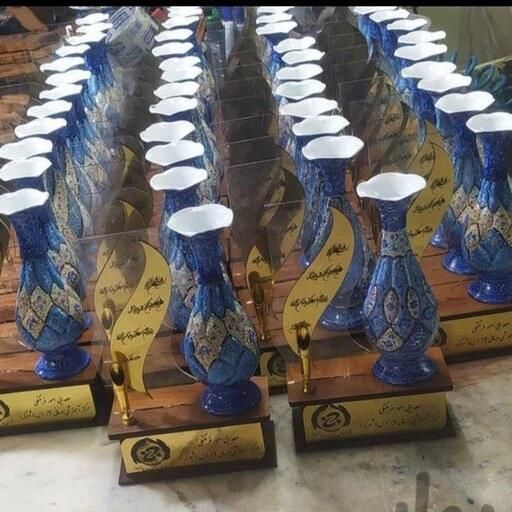 تندیس طرح بته جغه میناکاری صنایع دستی اصفهان|صنایع دستی و سایر لوازم تزئینی|اصفهان, باتون|دیوار