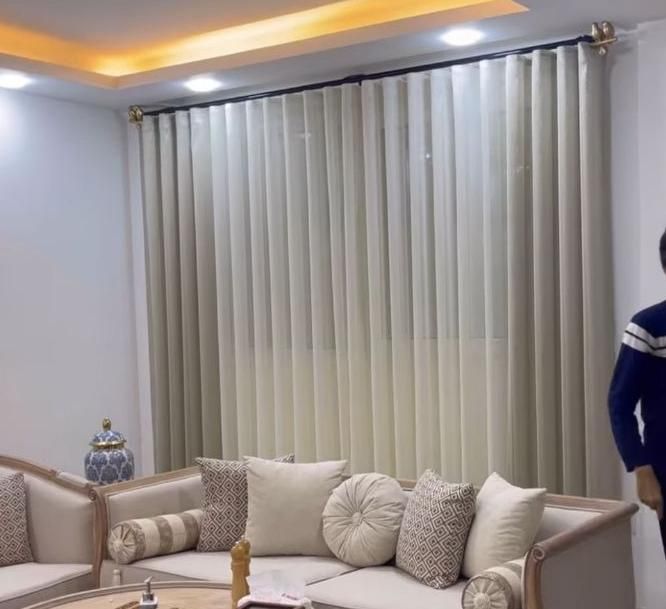 پرده مینیمال مدل2024برای پنجره۴متری با چین(3)برابر|پرده، رانر، رومیزی|تبریز, |دیوار