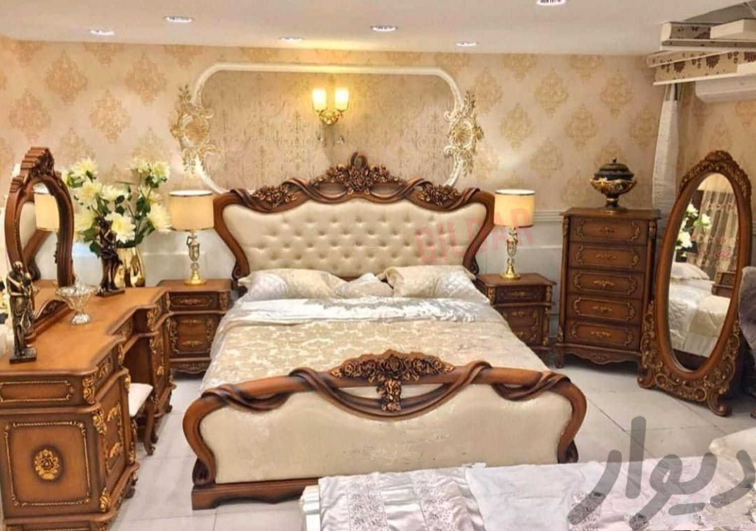 سرویس تخت خواب دو نفره فندی (تختخواب)|تخت و سرویس خواب|تهران, شهرک طالقانی|دیوار