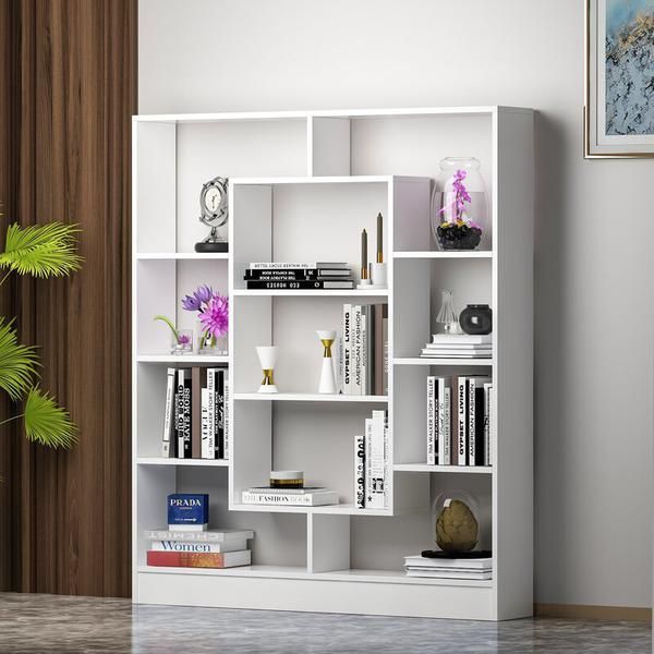 بوفه و کتابخانه مدل ماهان سفید|کتابخانه، شلف، قفسه‌های دیواری|تبریز, |دیوار