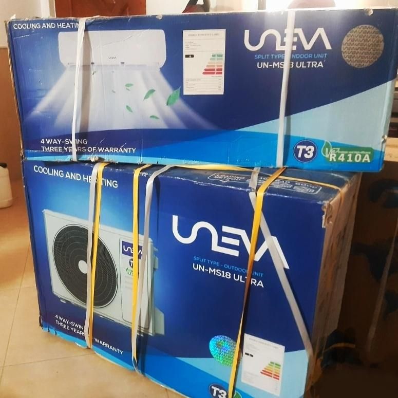 اسپیلت 18000 یونیوا موتور بزرگ طلایی اصل آکبند|کولر گازی و فن‌کوئل|چابهار, |دیوار