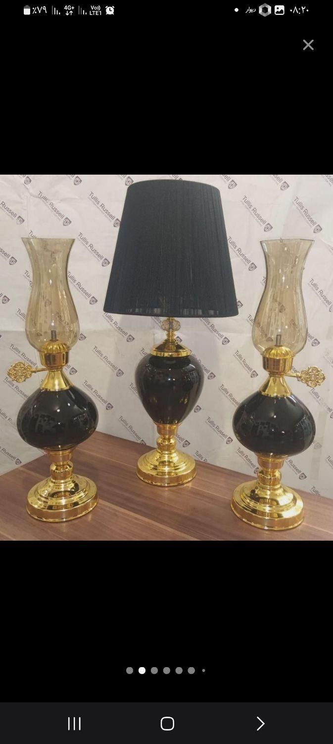 چینی آباژور شمعدان کادویی رومیزی کنار‌سالنی  سنگی|چراغ خواب و آباژور|مشهد, کوثر|دیوار