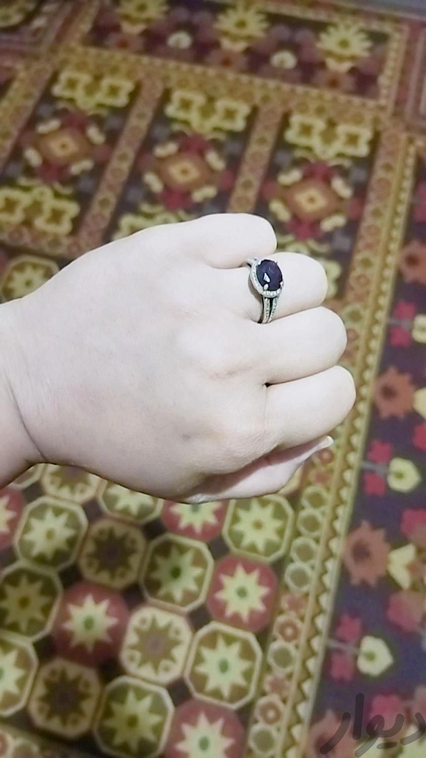 انگشتر نقره با نگین یاقوت سرخ گارنت|جواهرات|شیراز, شهرک امام رضا (فرگاز)|دیوار