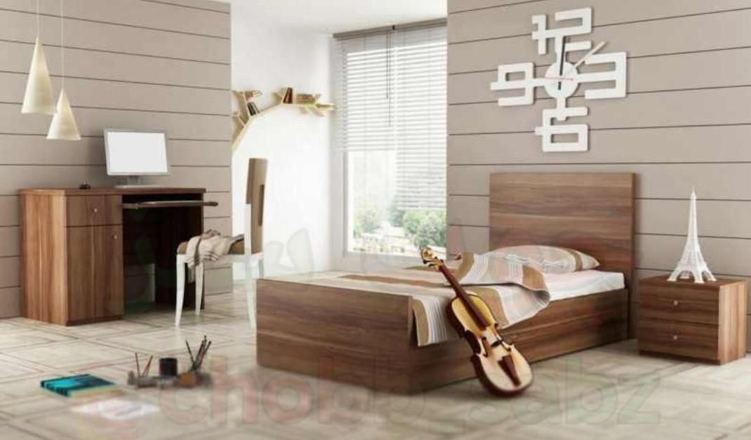 تخت خواب دو نفره تکنفره ساده|تخت و سرویس خواب|قروه, |دیوار