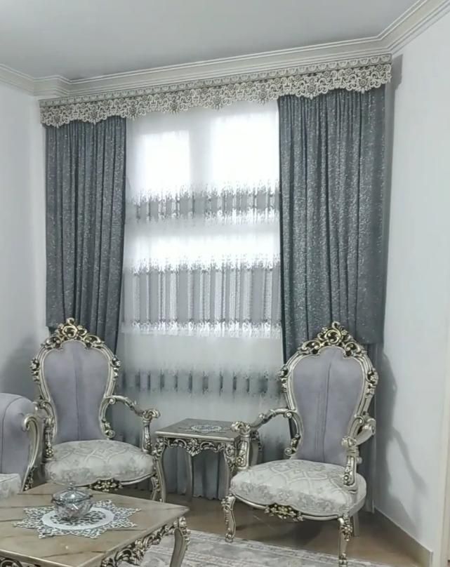 پرده.چوب پرده.کتیبه.دکور پرده همه باهم|پرده، رانر، رومیزی|تهران, مسعودیه|دیوار