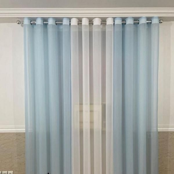 پرده حریر با دستک خوشگل پانچ پنجره ای|پرده، رانر، رومیزی|مشهد, آزادشهر|دیوار