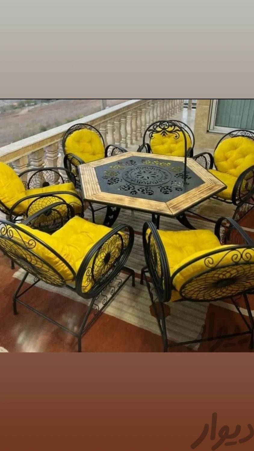 میز صندلی باغی کافه رستورانی آهن مقاوم با جوش co2|میز و صندلی غذاخوری|تهران, اندیشه (شهر زیبا)|دیوار