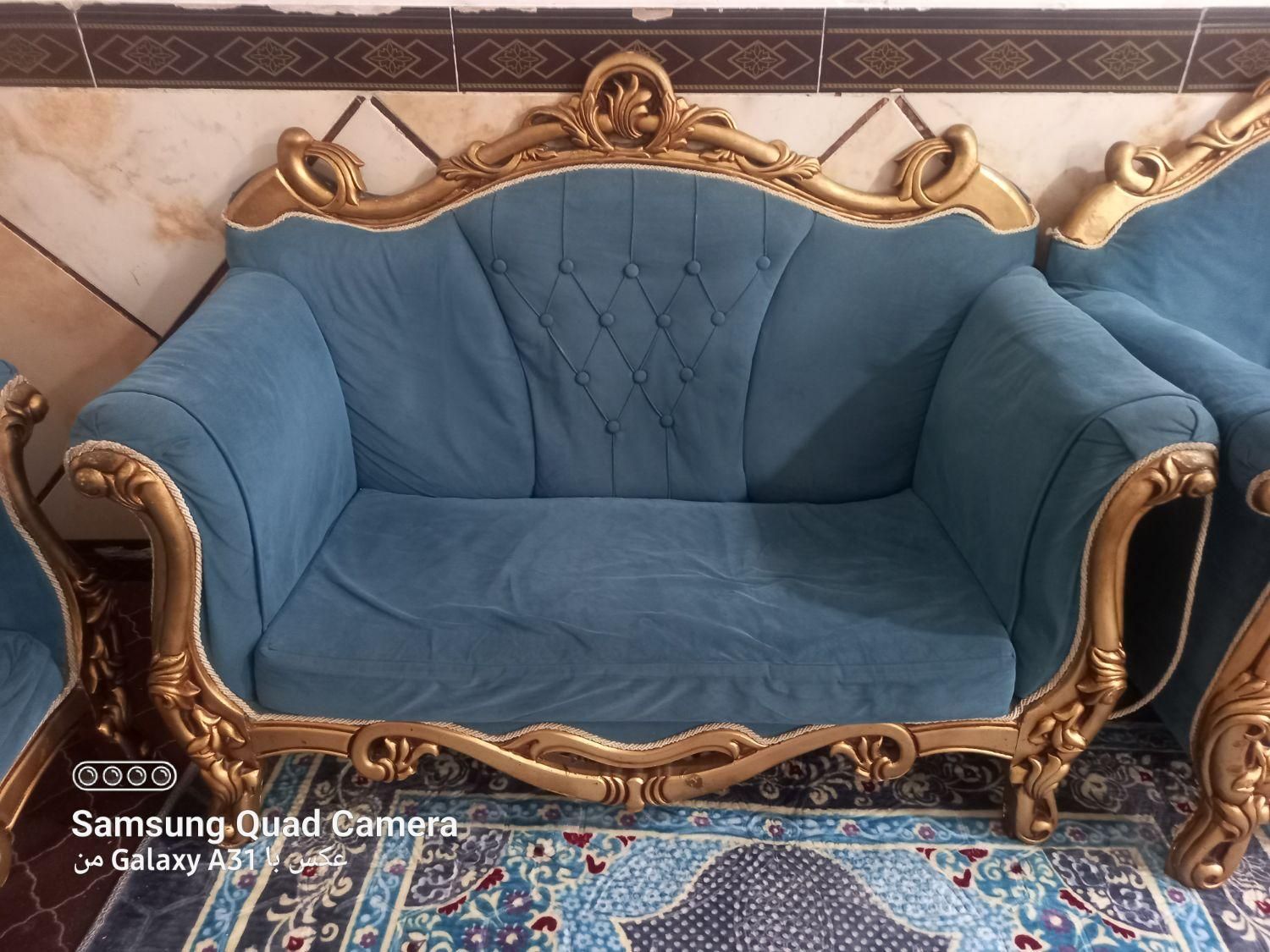 فروش مبل ۷ نفر سلطنتی|مبلمان خانگی و میز عسلی|امیدیه, |دیوار